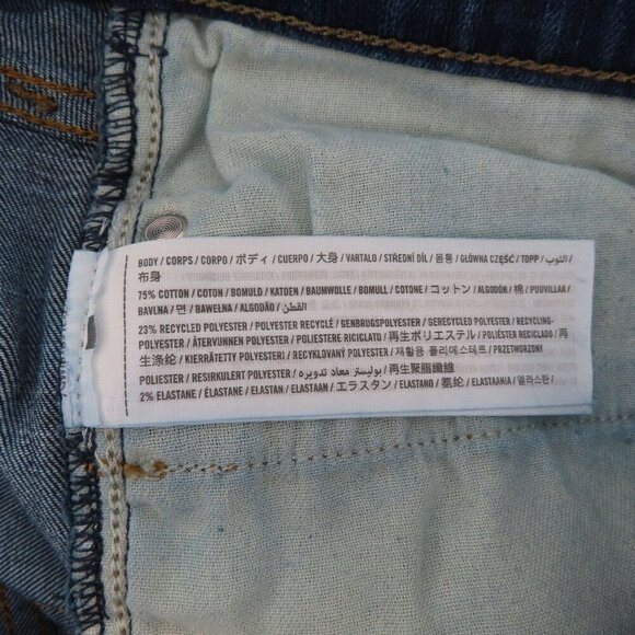 Abercrombie & Fitch Mens 26W 30L Langdon Skinny Stretch Dark Blue Denim Jeans - Picture 8 of 11